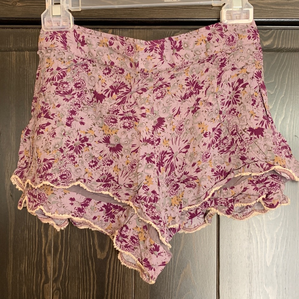Free people Floral flowy shorts